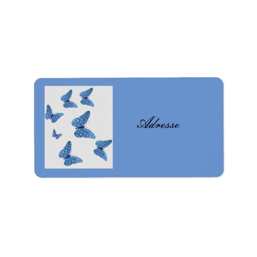 Blaue Punkte Adressaufkleber (Vorne)