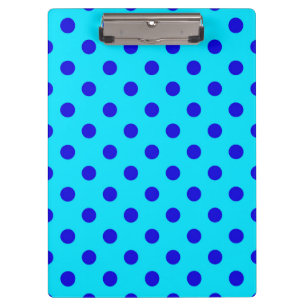 Blaue Punkte auf Cyan Musterdesign Klemmbrett