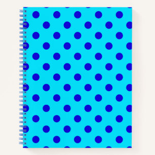 Blaue Punkte auf Cyan-Musterdesign Notizblock
