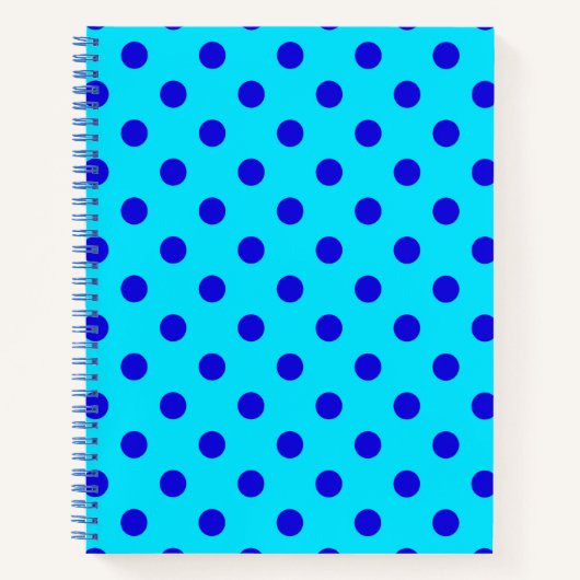 Blaue Punkte auf Cyan-Musterdesign Notizblock (Vorderseite)