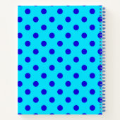 Blaue Punkte auf Cyan-Musterdesign Notizblock (Rückseite)