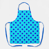 Blaue Punkte auf Cyan-Musterdesign Schürze (Vorderseite)