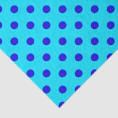 Blaue Punkte auf Cyan Musterdesign Seidenpapier (Ausschnitt)