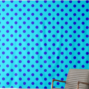 Blaue Punkte auf Cyan-Musterdesign Stoff