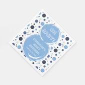 Blaue Punkte Baby Shower Papier Serviette (Ecke)
