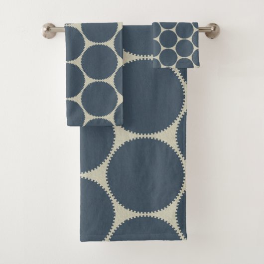 Blaue Punkte Badhandtuch Set (Insitu)