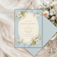 Blaue Punkte-Blumen-Elegante Schleife Brautparty