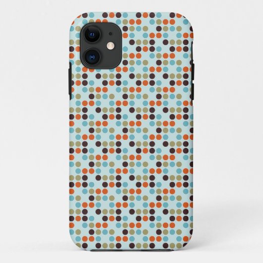 Blaue Punkte Case-Mate iPhone Hülle (Rückseite)