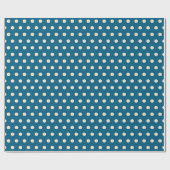 blaue Punkte Geschenkpapier (Flach)
