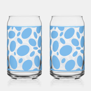 Blaue Punkte Glas