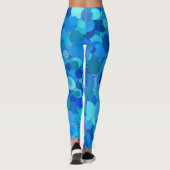 blaue Punkte-Konfetti-Leggings Leggings (Rückseite)