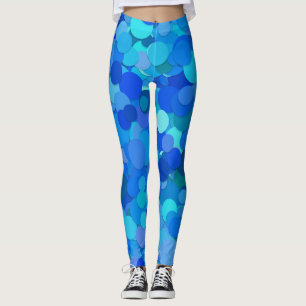 blaue Punkte-Konfetti-Leggings Leggings