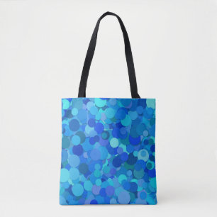 blaue Punkte-Konfetti-Tasche Tasche