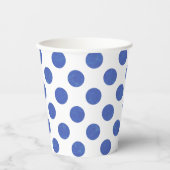 Blaue Punkte Pappbecher (Vorderseite)