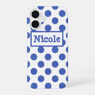 Blaue Punkte Personalisiert iPhone 16 Hülle