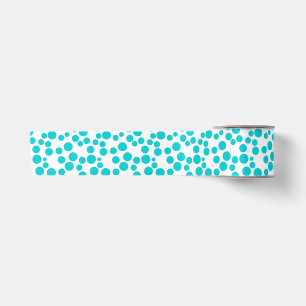 Blaue Punkte Satinband
