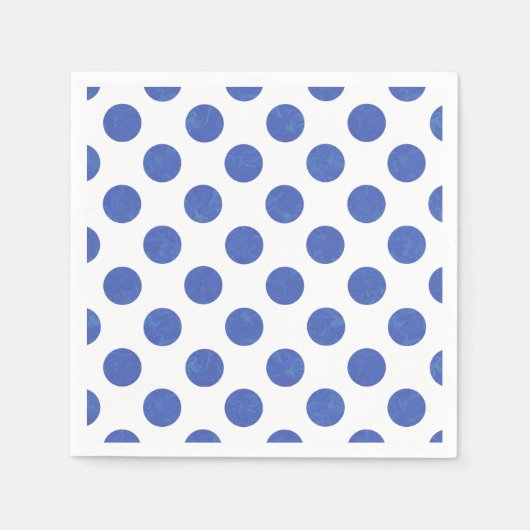 Blaue Punkte Serviette (Vorderseite)