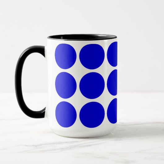 Blaue Punkte Tasse (Links)