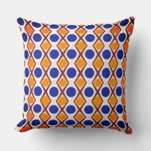 Blaue Punkte und Orangefarbene Farbe