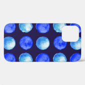 Blaue Punkte Wasserfarbmuster Indigozi Cerulean Case-Mate iPhone Hülle (Rückseite (Horizontal))