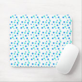 blaue Punkte, weiß Mousepad (Mit Mouse)