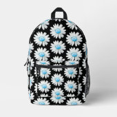 Blaue Punktedaisy Bedruckter Rucksack (Vorderseite)