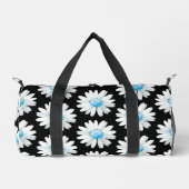 Blaue Punktierte Gänseblümchen Duffle Bag (Vorderseite)