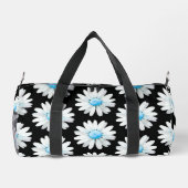 Blaue Punktierte Gänseblümchen Duffle Bag (Rückseite)