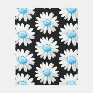 Blaue Punktierte Gänseblümchen Fleecedecke