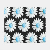Blaue Punktierte Gänseblümchen Fleecedecke (Vorderseite (Horizontal))