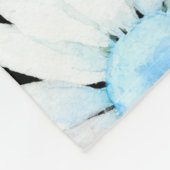 Blaue Punktierte Gänseblümchen Fleecedecke (Ecke)