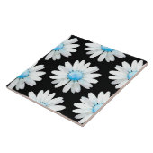 Blaue Punktierte Gänseblümchen Fliese (Seite)