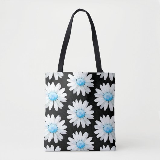 Blaue Punktierte Gänseblümchen Tasche (Vorderseite)