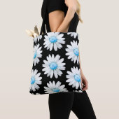 Blaue Punktierte Gänseblümchen Tasche (Von Nahem)