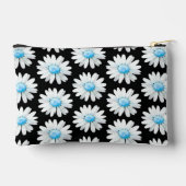 Blaue Punktierte Gänseblümchen Zubehörtasche (Rückseite)