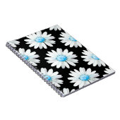 Blaue Punktierte Gänseblume Notizblock (Rechte Seite)