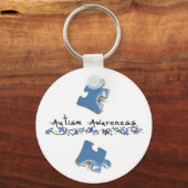 Blaue Puzzleteile - Autismus Bewusstsein Schlüsselanhänger (Vorderseite)