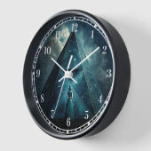 Blaue Pyramide Surreale Visionäre Kunst Uhr (Winkel)