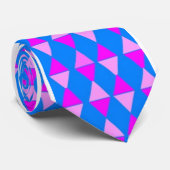 Blaue Pyramiden Krawatte (Gerollt)