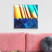 Blaue Pyramiden und Prismen Leinwanddruck (Insitu (Wohnzimmer))