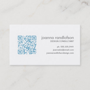 Blaue QR CODE Lite Visitenkarte