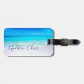 Blaue QR-Codes für Meeresschutzgebiete Gepäckanhänger (Rückseite horizontal)