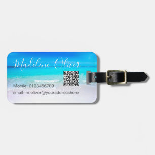 Blaue QR-Codes für Meeresschutzgebiete Gepäckanhänger