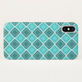 Blaue Quadrate Case-Mate iPhone Hülle (Rückseite (Horizontal))