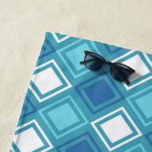 Blaue Quadrate für individuelles Strandtuch (Beispiel)