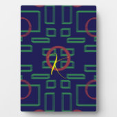 Blaue Quadrate geometrisch Fotoplatte (Vorderseite)