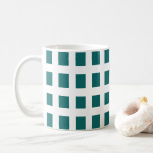 Blaue Quadrate Kaffeetasse