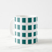 Blaue Quadrate Kaffeetasse (Vorderseite Links)