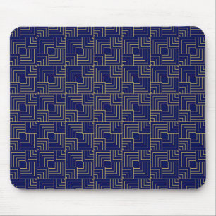 Blaue Quadrate Mousepad