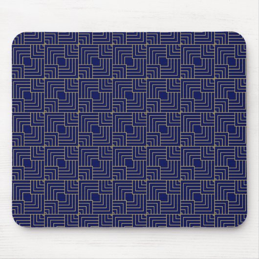 Blaue Quadrate Mousepad (Vorne)
